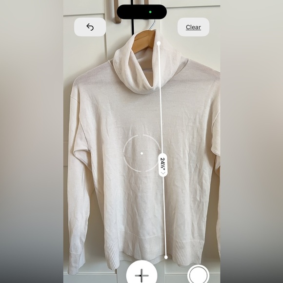 Obermeyer Womens Large Merino Wool Blend Turtleneck Sweater in Ivory - Picture 5 of 5